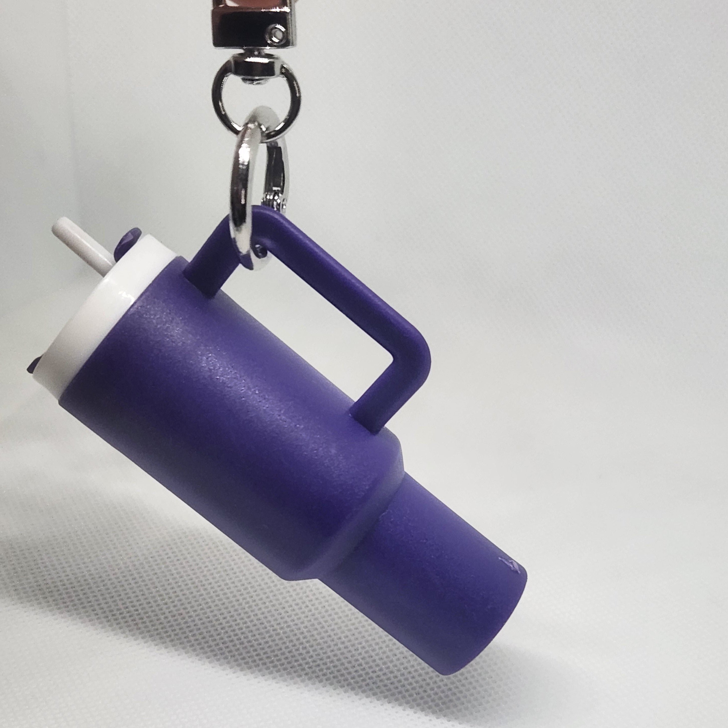 Mini water bottle Lip Balm holder keychain