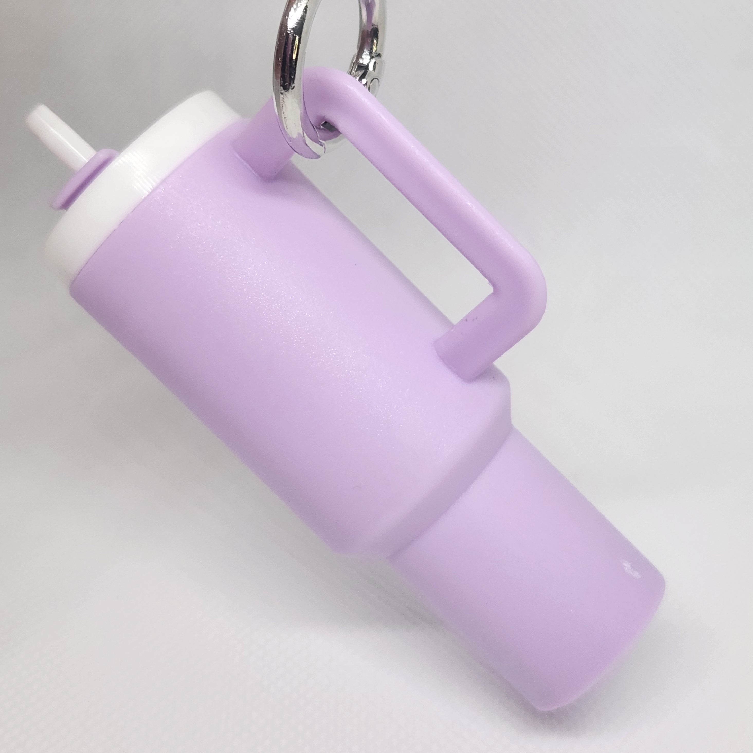 Mini water bottle Lip Balm holder keychain