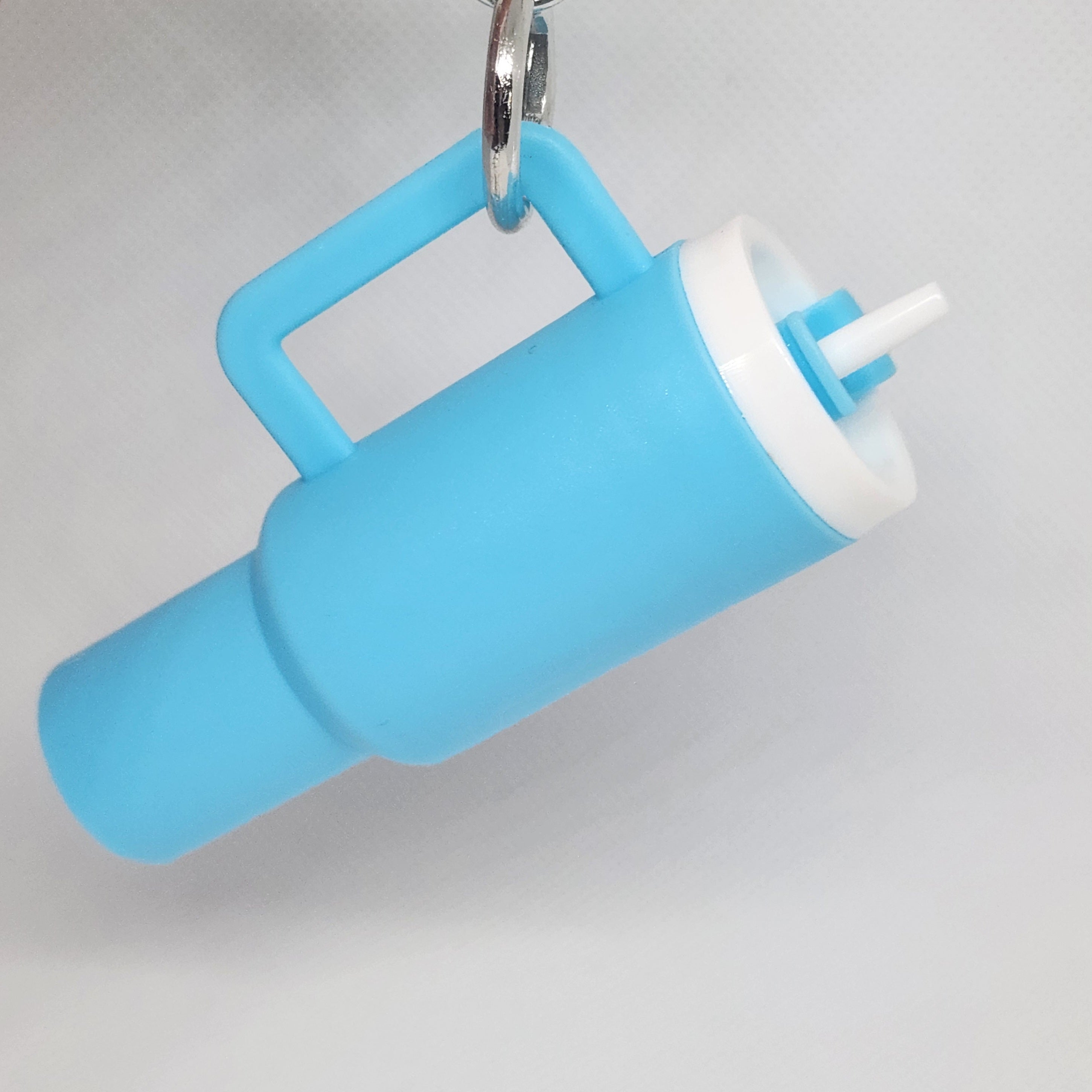 Mini water bottle Lip Balm holder keychain