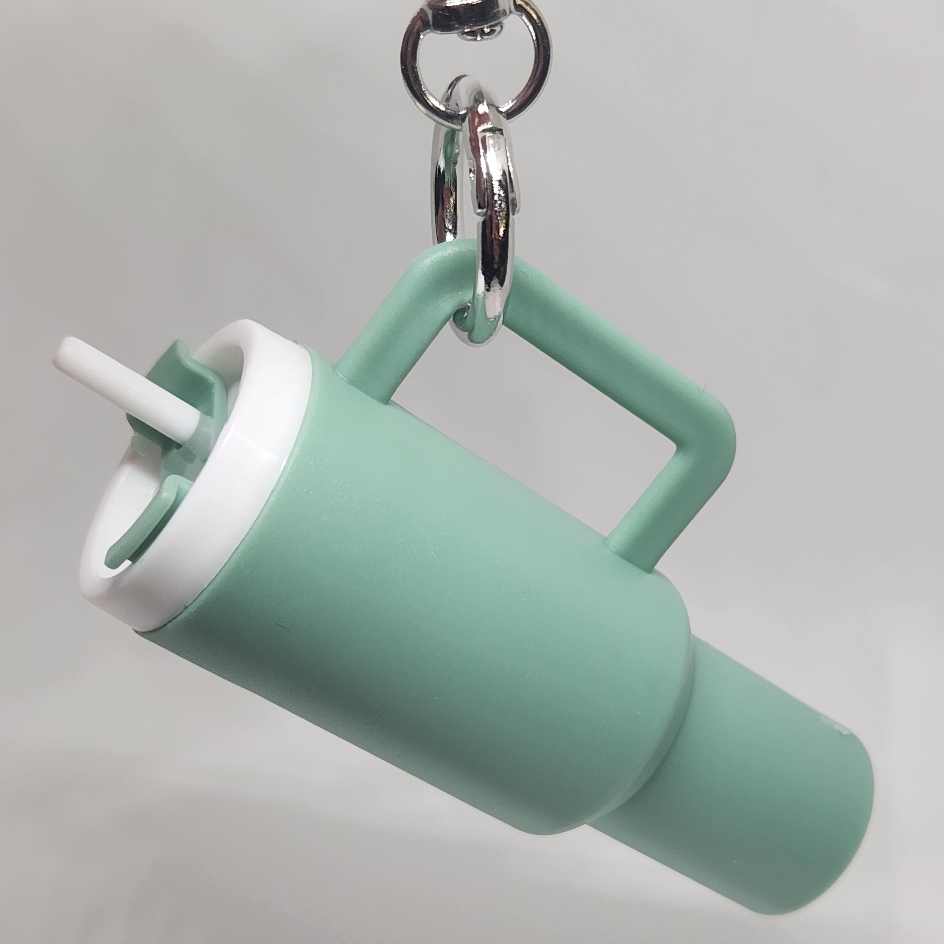 Mini water bottle Lip Balm holder keychain