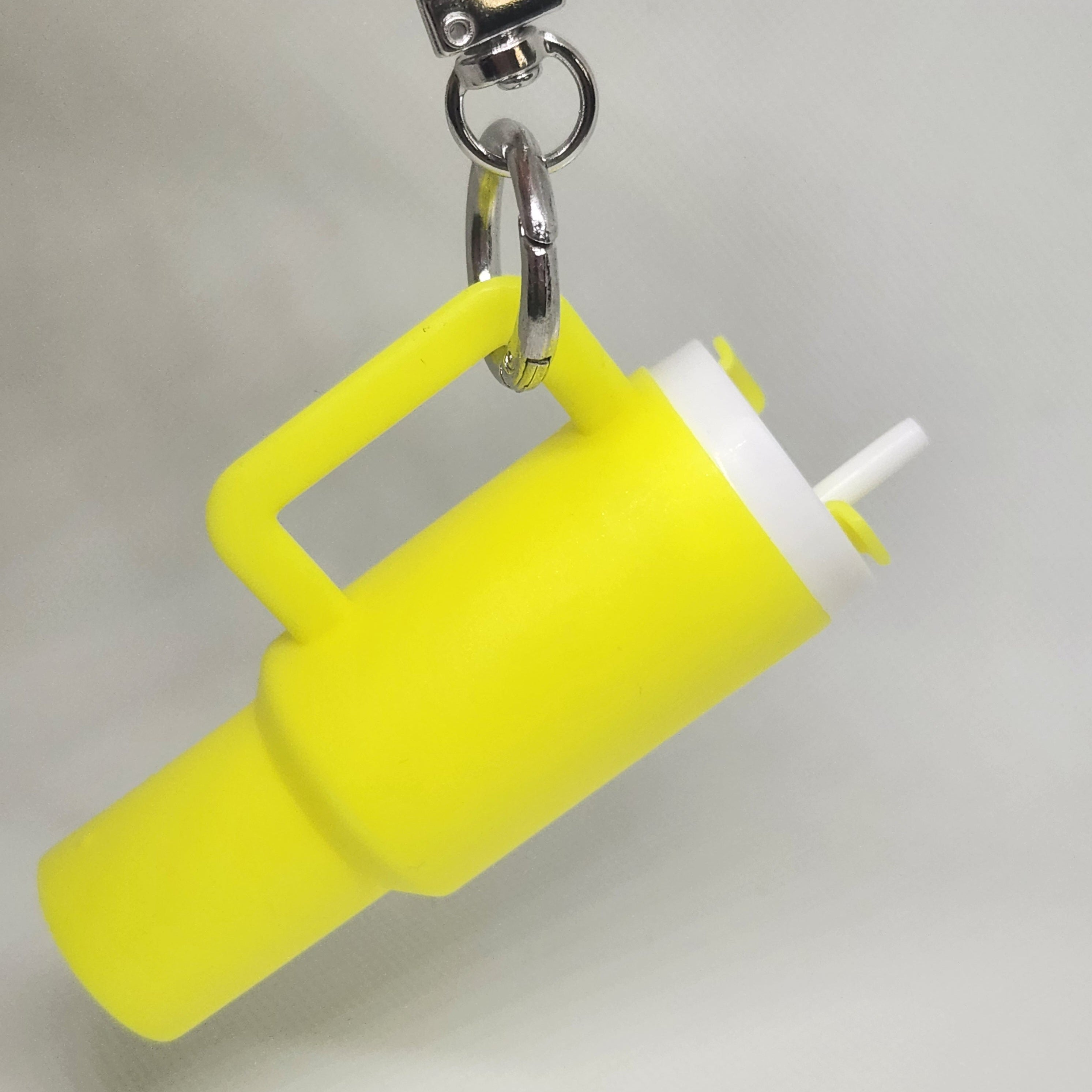 Mini water bottle Lip Balm holder keychain