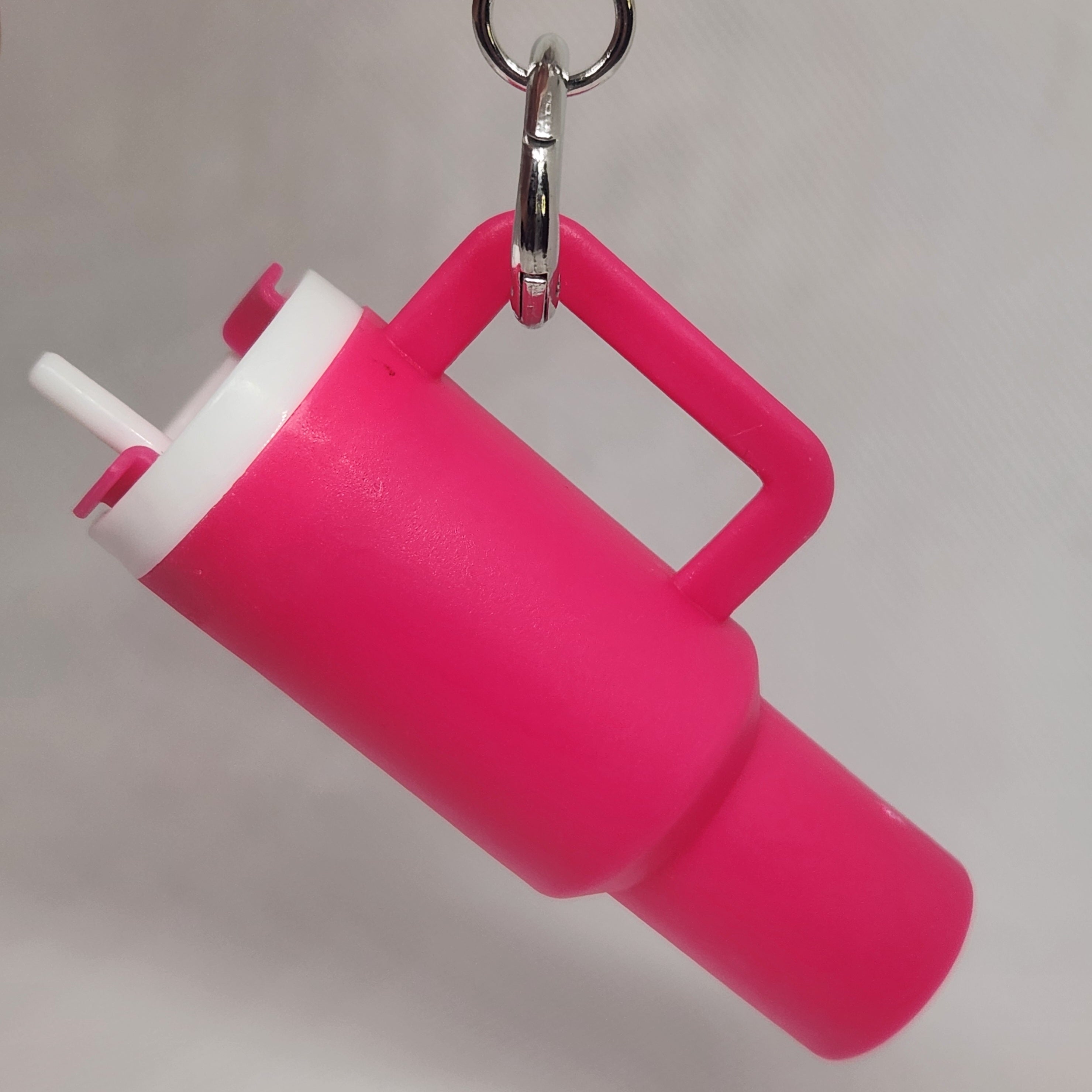 Mini water bottle Lip Balm holder keychain