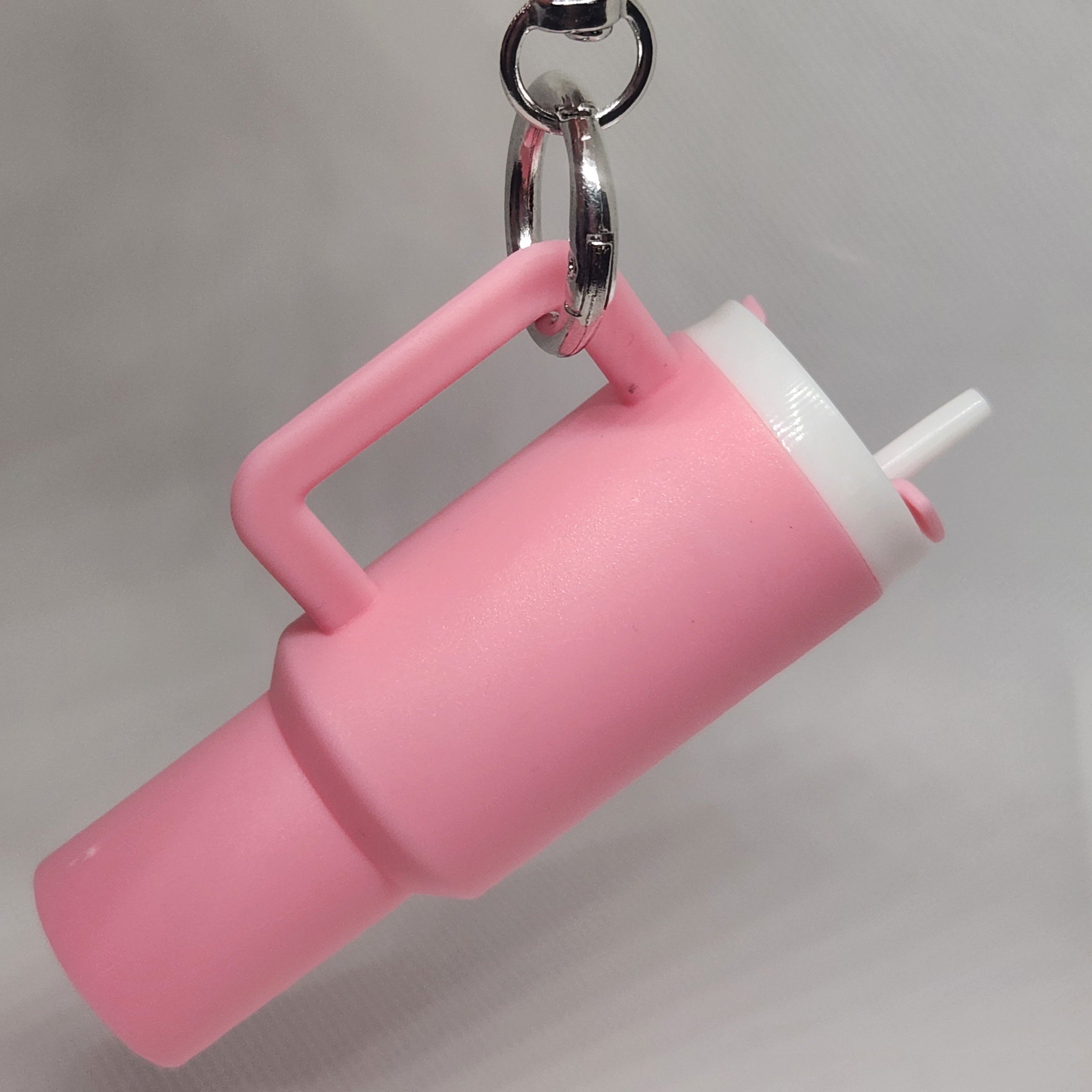 Mini water bottle Lip Balm holder keychain