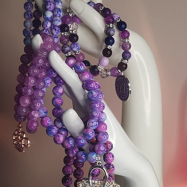 Two Piece Purple Bracelet Sets
