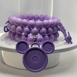 Purple Photo Bracelet Set