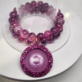 Purple Photo Bracelet Set