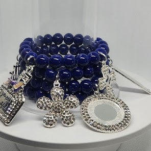 Purple Photo Bracelet Set