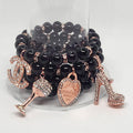 Four Piece Purple Bracelet Set
