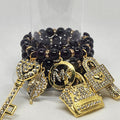 Four Piece Purple Bracelet Set