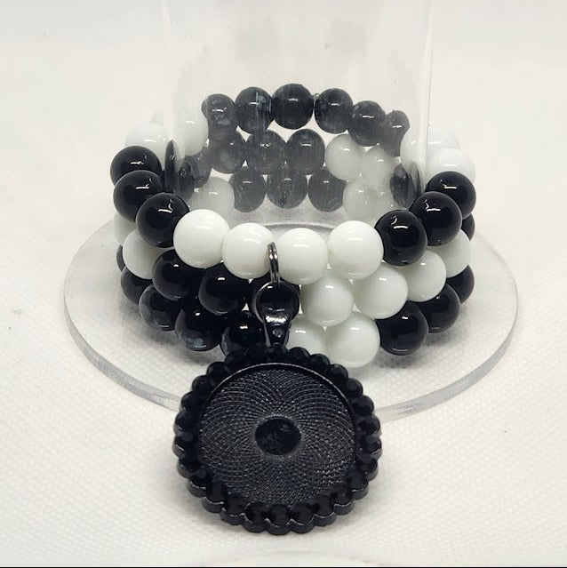 Purple Photo Bracelet Set