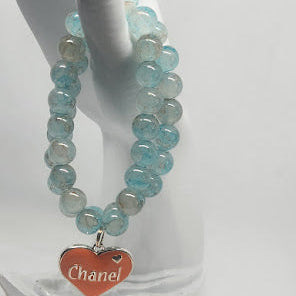 2 Piece Blue Charm Bracelet Set