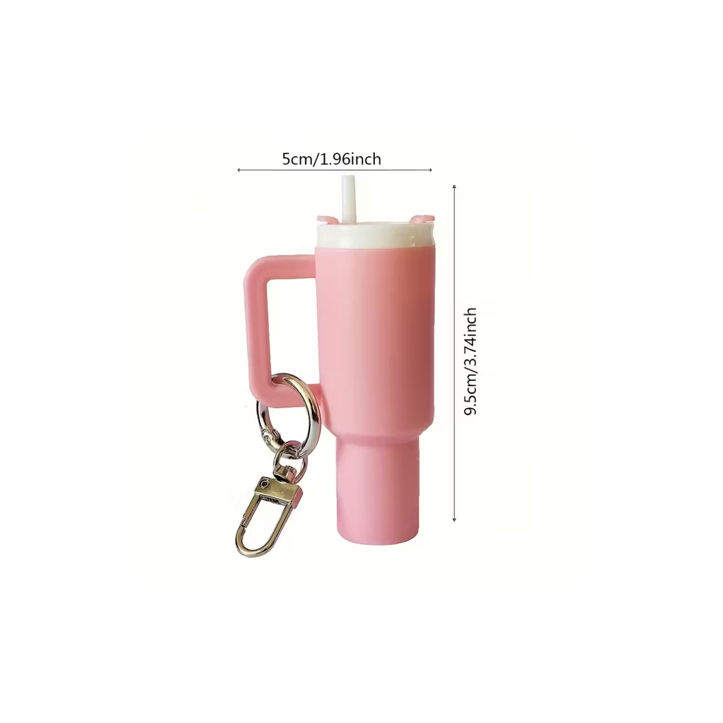 Mini water bottle Lip Balm holder keychain