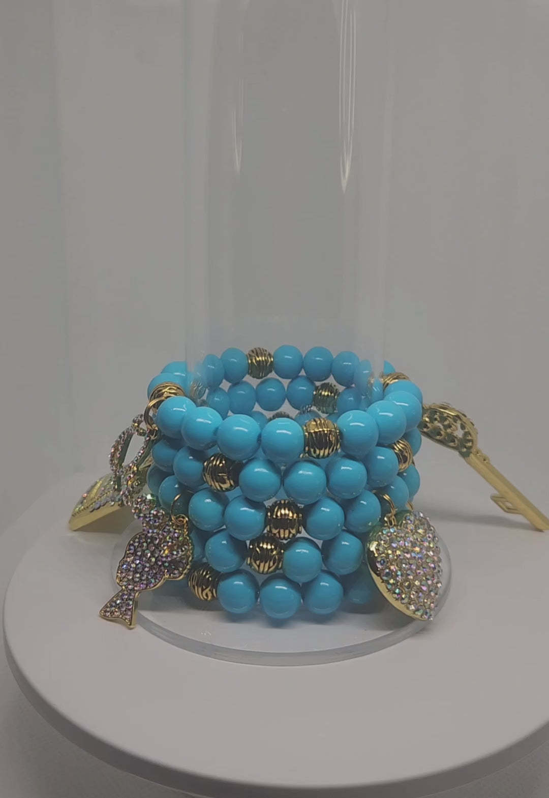 5 Piece Blue Charm Set