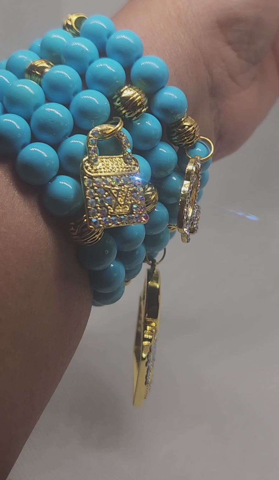 5 Piece Blue Charm Set